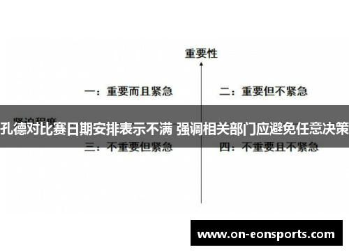 孔德对比赛日期安排表示不满 强调相关部门应避免任意决策